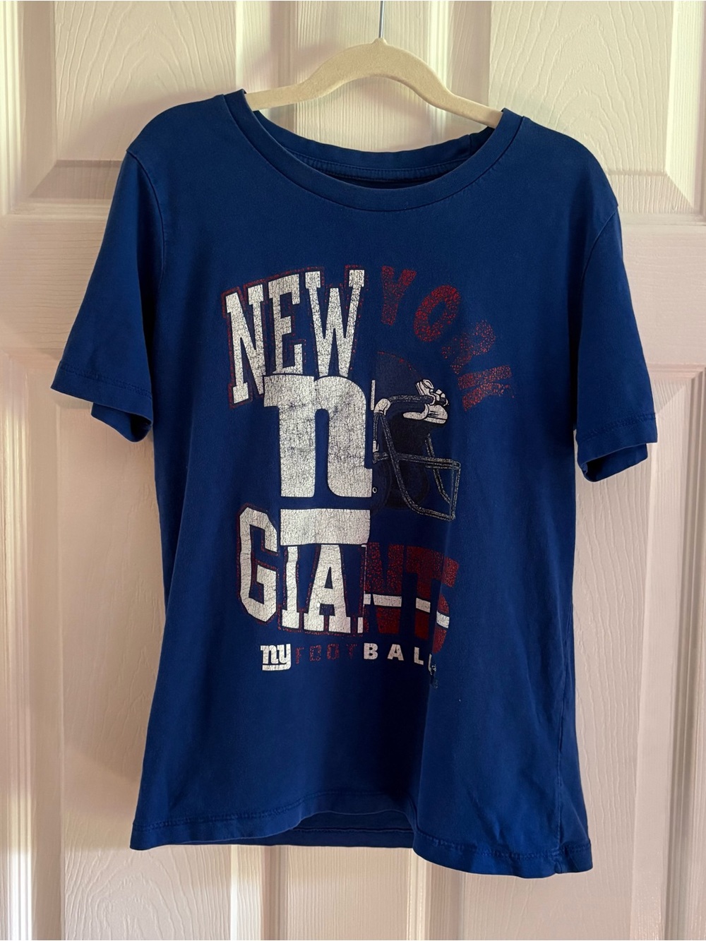 NFL Team Apparel Youth Graphic T-Shirt Blue Medium 10/12 Cotton